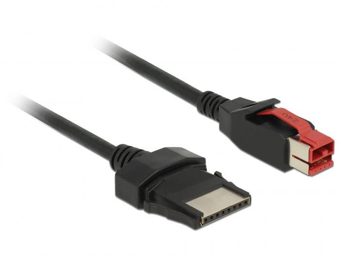 Delock USB-Kabel USB 2.0 PoweredUSB 24V Stecker, PoweredUSB 24V 8pol. Stecker 1.00 m Schwarz 85477