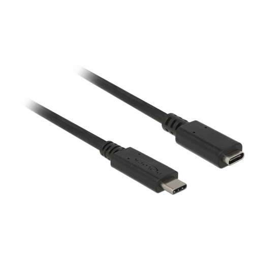 Delock USB-Kabel USB 3.2 Gen1 (USB 3.0 / USB 3.1 Gen1) USB-C® Stecker, USB-C® Buchse 2.00m Schwarz 85542