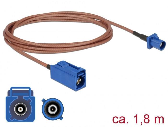 Delock WLAN-Antennen Anschlusskabel [1x Fakra-Buchse - 1x Fakra-Stecker] 1.80 m