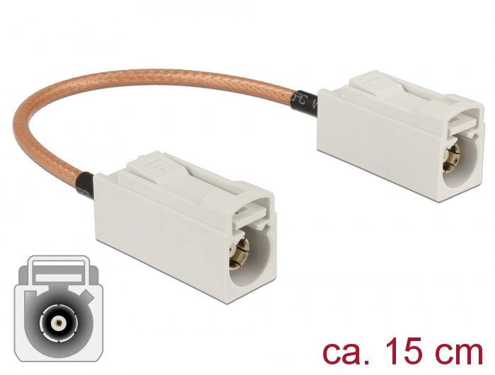 Delock WLAN-Antennen Anschlusskabel [1x Fakra-Buchse - 1x Fakra-Buchse] 15.00 cm