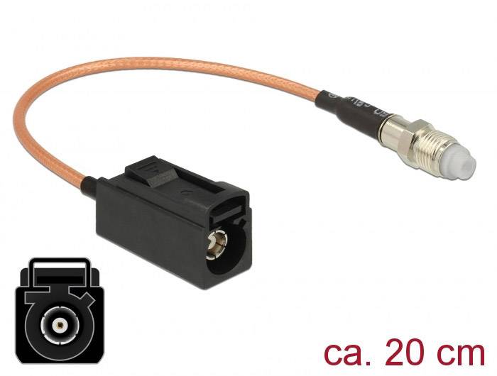 Delock WLAN-Antennen Anschlusskabel [1x Fakra-Buchse - 1x FME-Buchse] 20.00 cm