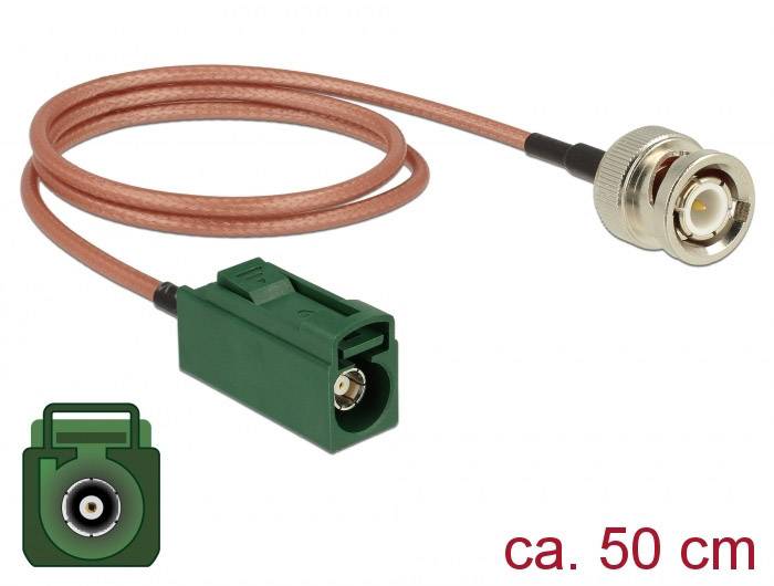 Delock WLAN-Antennen Anschlusskabel [1x Fakra-Buchse - 1x BNC-Stecker] 0.50 m
