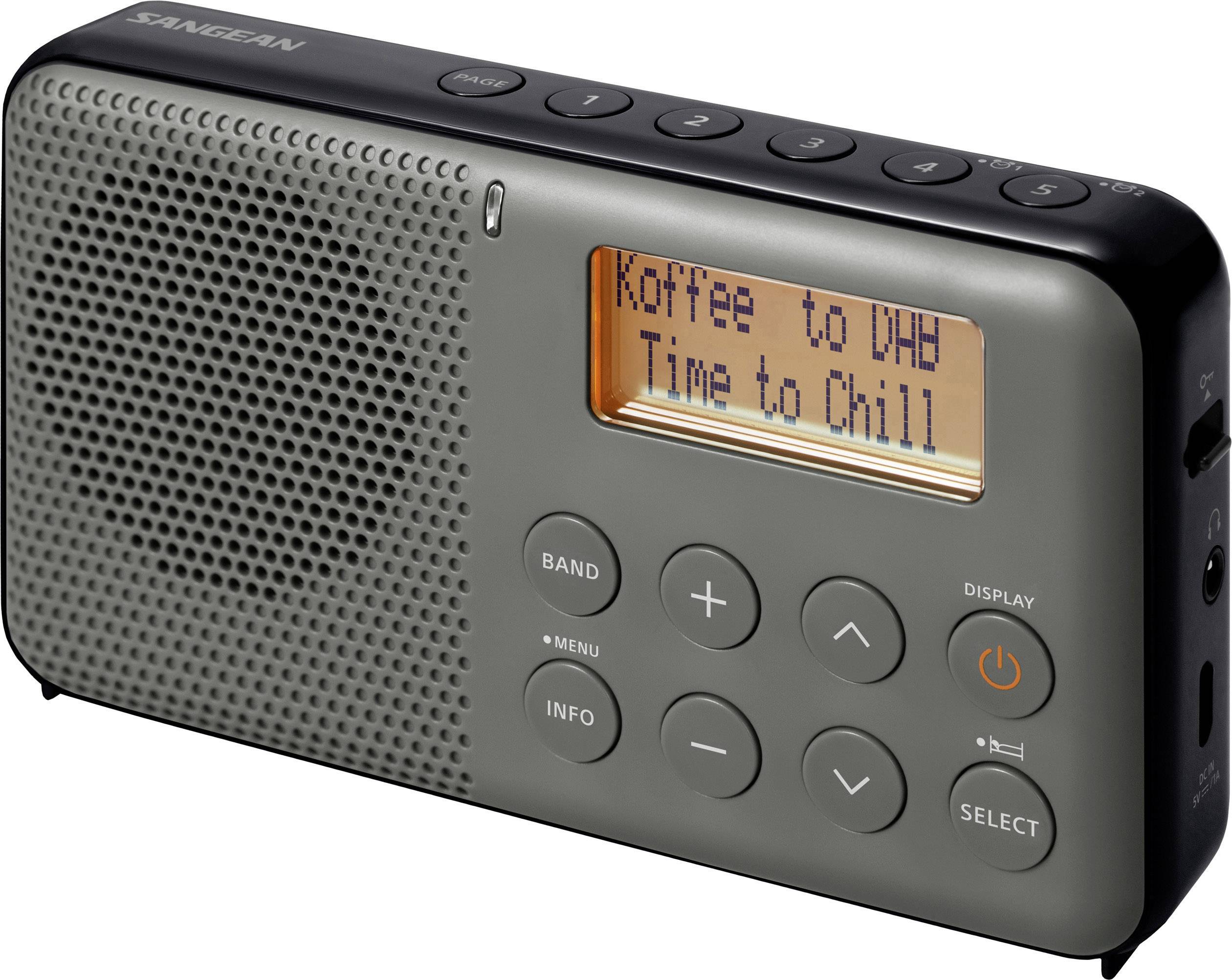 Sangean DPR-64 Kofferradio DAB+, UKW   wiederaufladbar Grau, Schwarz