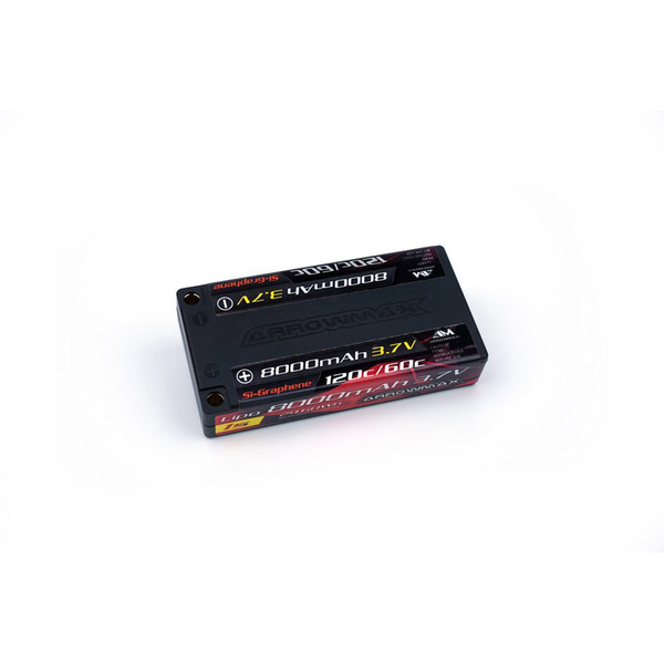 ArrowMax Modellbau-Akkupack (LiPo) 3.7V 8000 mAh Zellen-Zahl: 1 60 C Shorty Hardcase 4mm