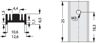 Fischer Elektronik 10022747 SK 95 25 TO 220 Kühlkörper 40 K/W (L x B x H) 25 x 12.6 x 6.5mm TO-220