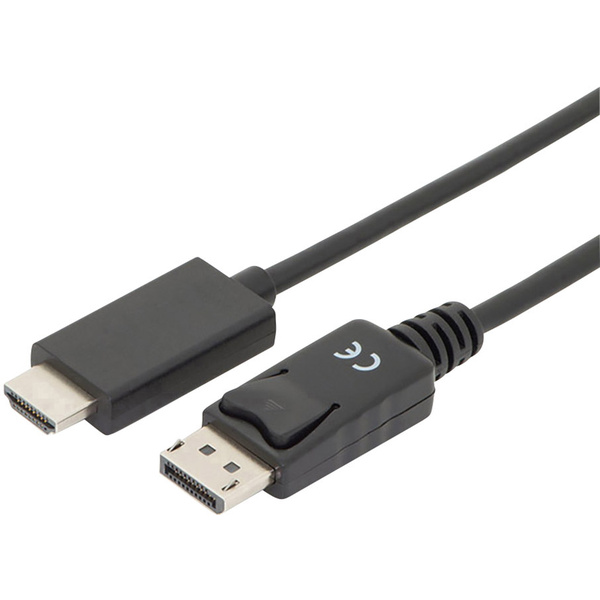Digitus DisplayPort / HDMI Adapterkabel DisplayPort Stecker, HDMI-A Stecker 3.00m Schwarz AK-340303-030-S dreifach geschirmt