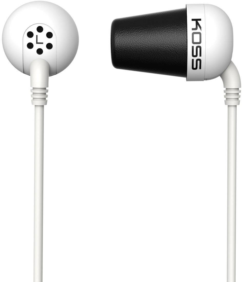 KOSS PLUG W In Ear Kopfhörer kabelgebunden Weiß