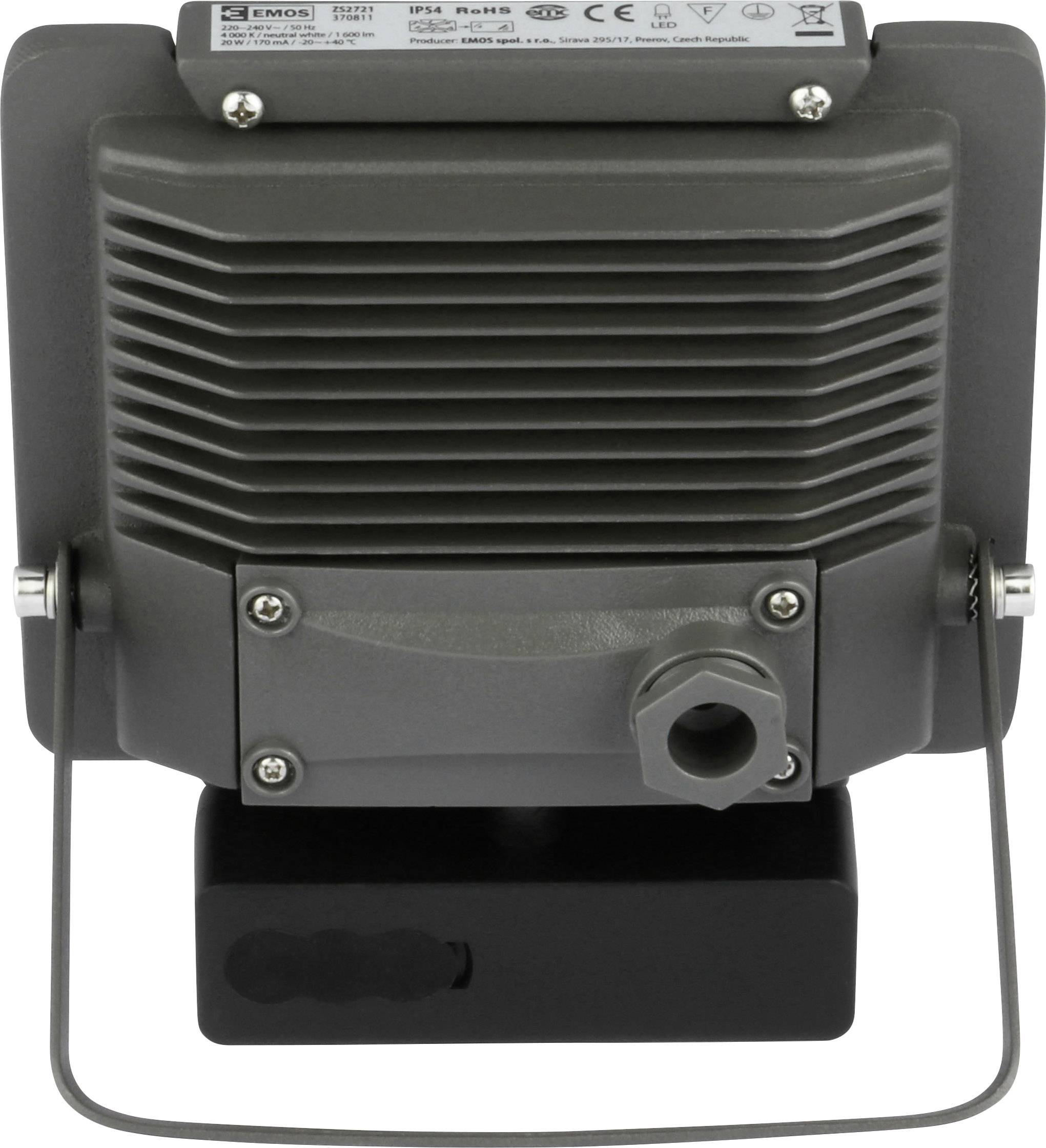 Emos Ideo 850EMIDS20WZS2721 LED-Außenstrahler mit Bewegungsmelder 20W Neutralweiß