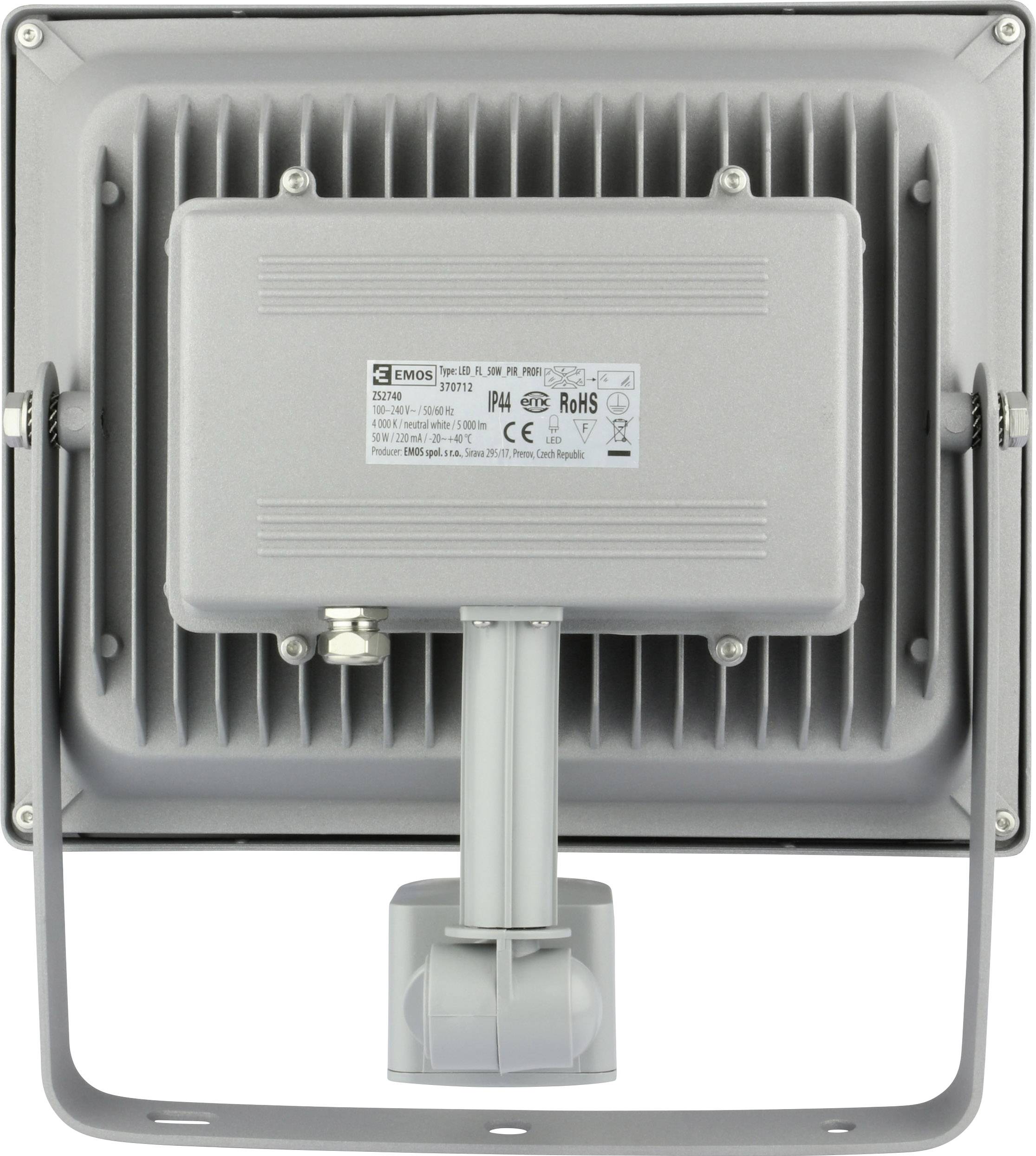 Emos Profi 850EMPR40WZS2740 LED-Außenstrahler mit Bewegungsmelder 50 W Neutralweiß