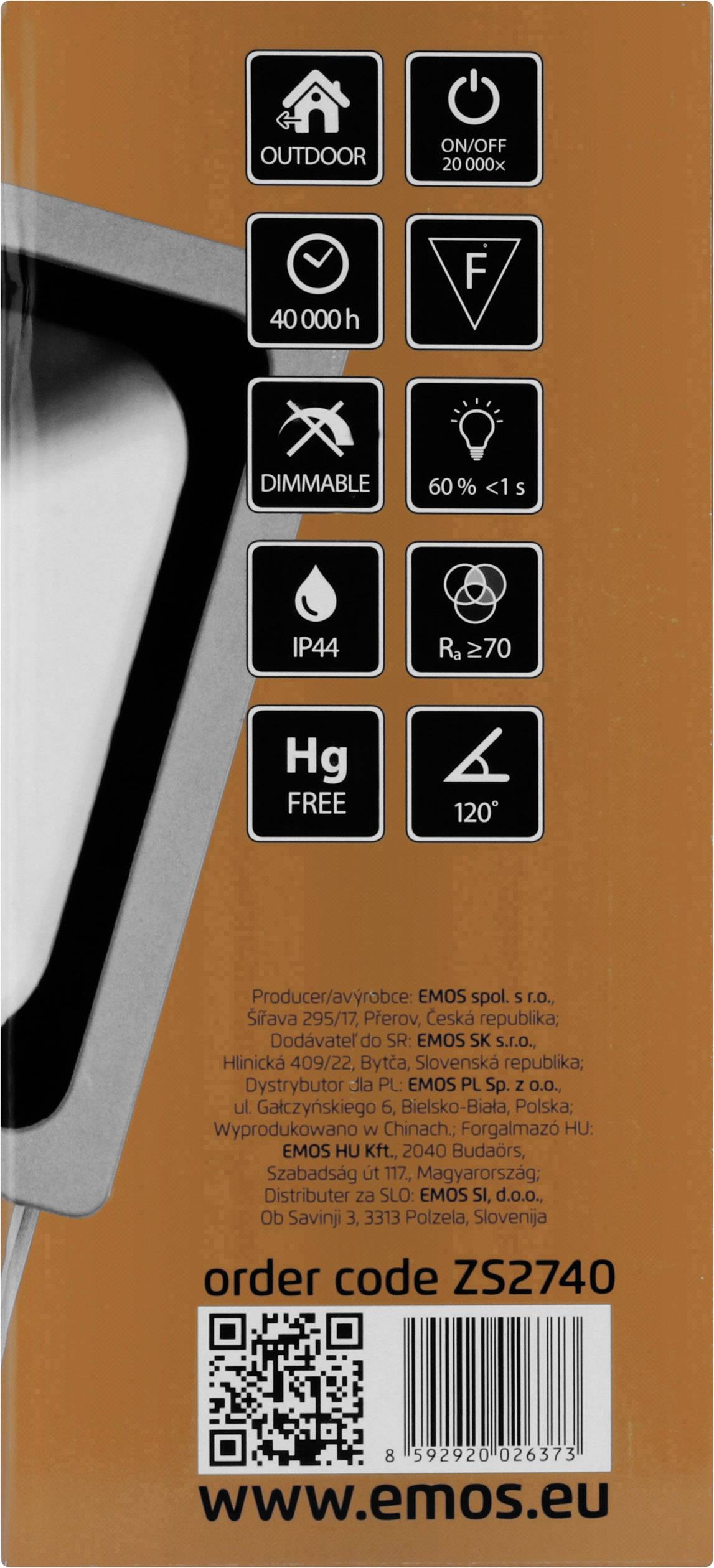 Emos Profi 850EMPR40WZS2740 LED-Außenstrahler mit Bewegungsmelder 50 W Neutralweiß