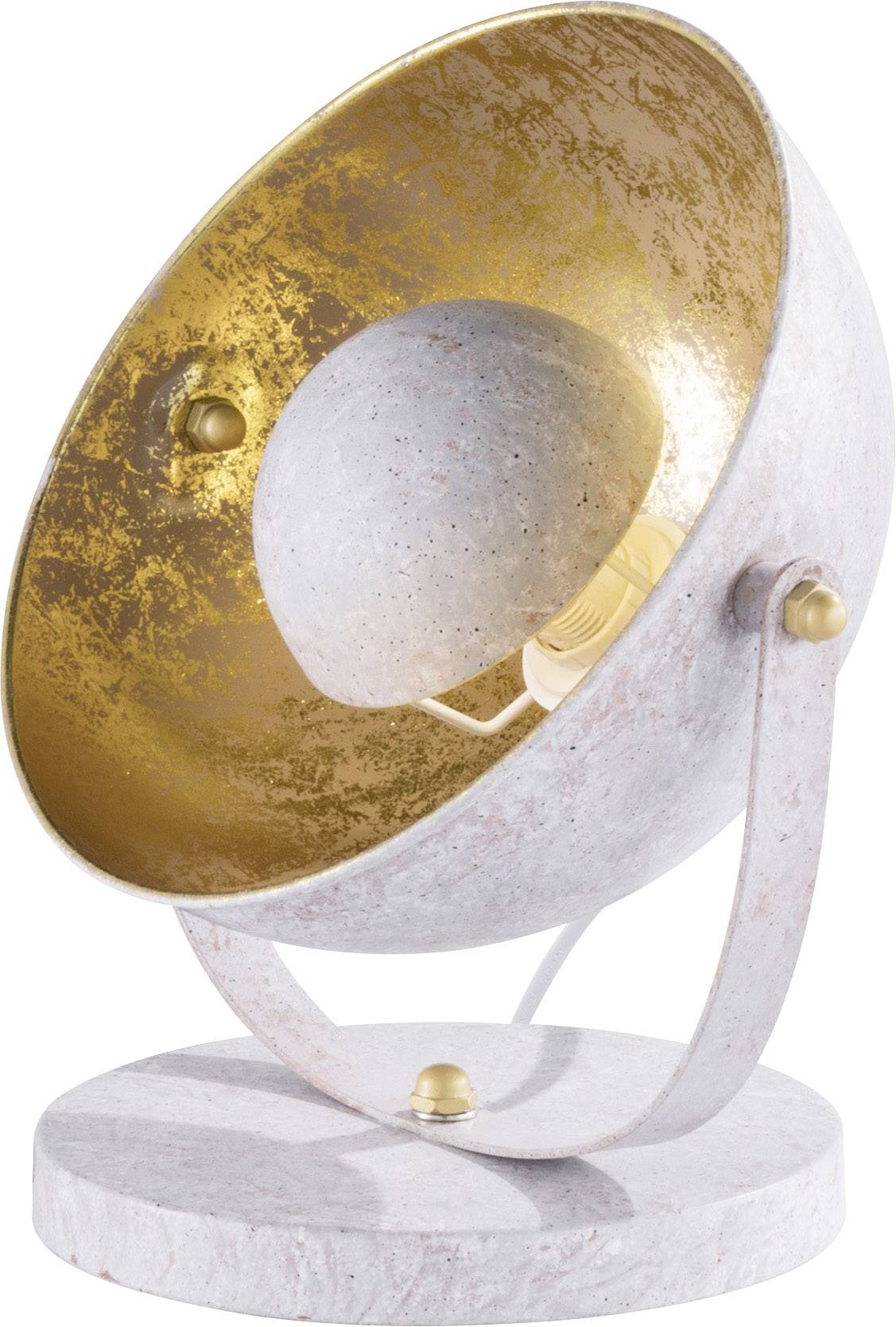WOFI Mona 8019.01.50.8000 Tischlampe LED E14 25 W Beton-Optik, Gold