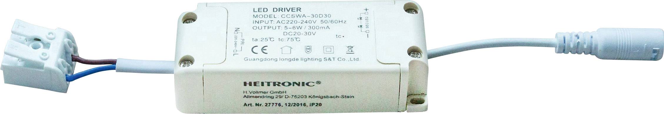 Heitronic 27779 LED-Einbauleuchte LED LED fest eingebaut 10W Nickel (matt)