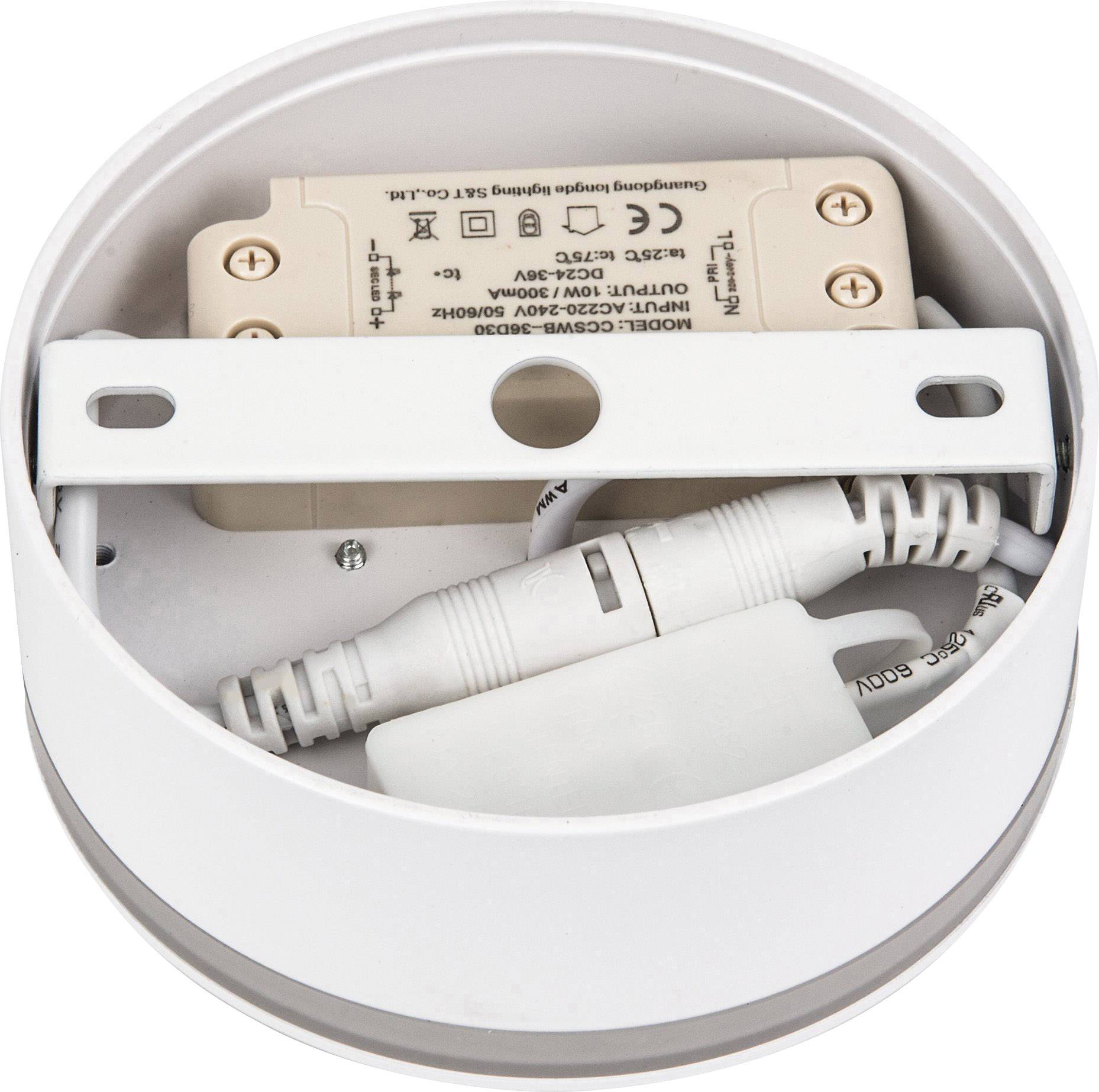 Heitronic LED-Aufbauleuchte LED LED fest eingebaut 10 W Warmweiß Weiß