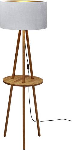 Waldi Leuchten Nicky 85352.0 Stehlampe mit Tisch LED E27 15W Silvermoon, Gold