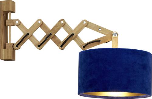 Waldi Leuchten Nicky 82851.0 Wandleuchte E27 10W LED Mitternachtsblau, Gold