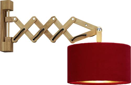 Waldi Leuchten Nicky 82854.0 Wandleuchte E27 10W LED Rubin-Rot, Gold