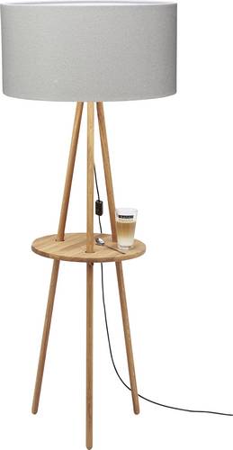 Waldi Leuchten Filz 85491.5 Stehlampe mit Tisch LED E27 15W Greige