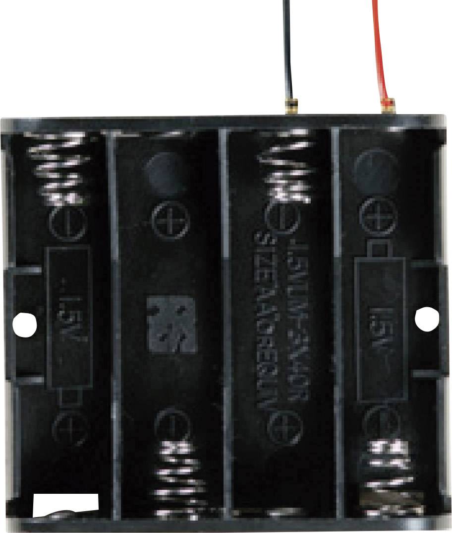 Takachi SN34 Batteriehalter 4x Mignon (AA) Kabel (L x B x H) 61.9 x 57.2 x 15mm