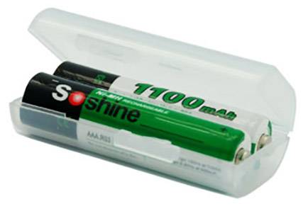 Soshine SBC-002 Batteriebox 2x Micro (AAA), 10440 (L x B x H) 47.3 x 28 x 14mm