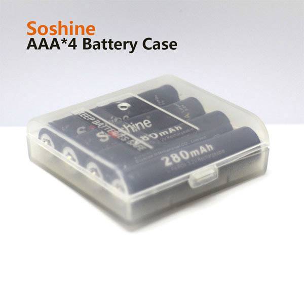 Soshine SBC-003 Batteriebox 4x Micro (AAA), 10440 (L x B x H) 49.5 x 48.2 x 14.8mm