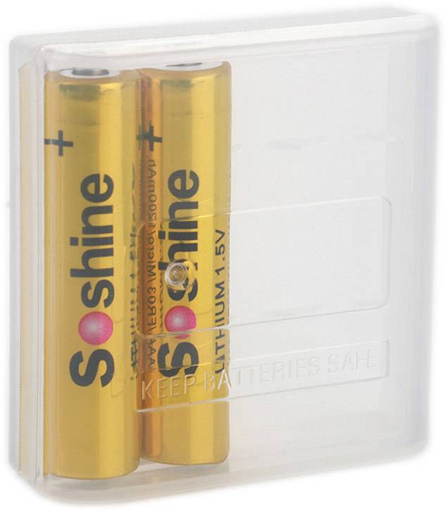 Soshine SBC-003 Batteriebox 4x Micro (AAA), 10440 (L x B x H) 49.5 x 48.2 x 14.8mm
