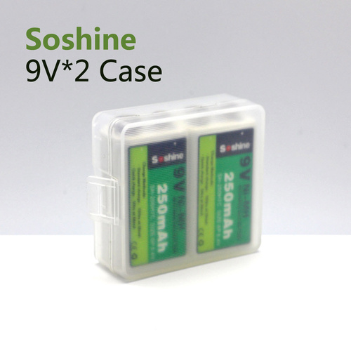 Soshine SBC-018 Boîte de piles 2x 6LR61 (9 V) (L x l x H) 54 x 52 x 19 mm