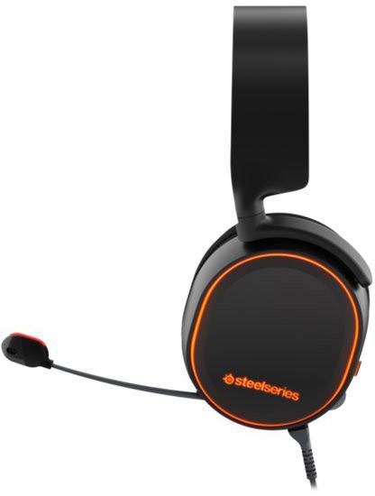 Steelseries Arctis 5 RGB Gaming Over Ear Headset kabelgebunden 7.1 Surround Schwarz Mikrofon-Rauschunterdrückung, Noise Cancelling Lautstärkeregelu
