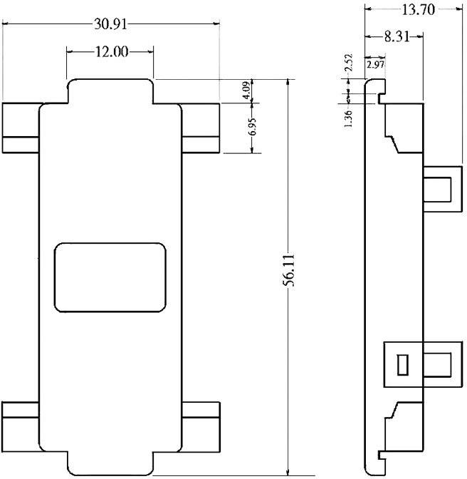Econ connect AG9/9M D-SUB Adaptergehäuse Polzahl: 9 Kunststoff, metallisiert 180° Metall