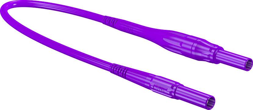Stäubli XSMF-419 Messleitung Lamellenstecker 4 mm Lamellenstecker 4 mm 1.00 m Violett 1 St.