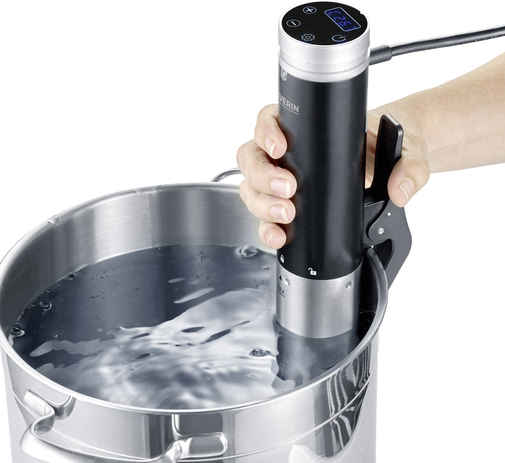 Severin SV 2450 2450-000 Sous Vide Stick (Vakuumgarer) Schwarz, Edelstahl