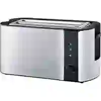 Severin AT 2590 Doppel-Langschlitztoaster mit Brötchenaufsatz Edelstahl, Schwarz Severin AT 2590 Doppel-Langschlitztoaster mit Brötchenaufsatz Edelstahl, Schwarz