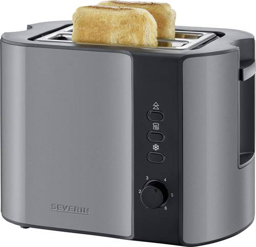 Severin AT 9541 Toaster mit Brötchenaufsatz Grau (metallic), Schwarz