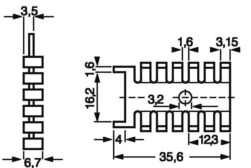 Fischer Elektronik 10034970 FK 218 32 SA Kühlkörper 21 K/W (L x B x H) 35.6 x 22 x 6.7mm SOT-32, TO-220
