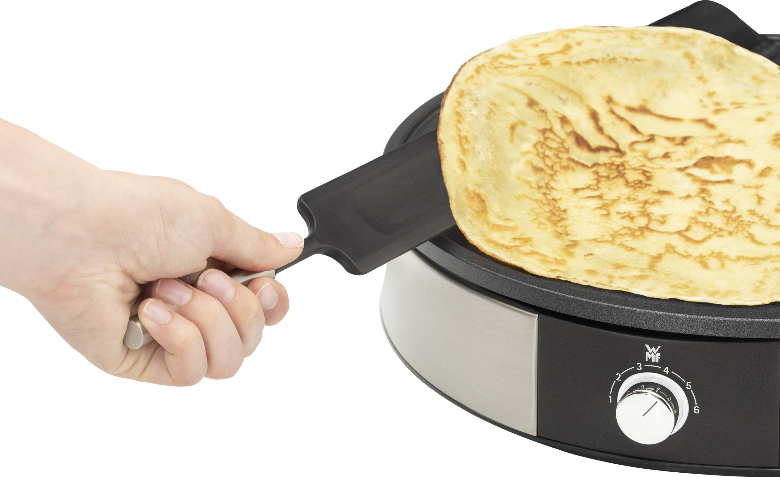WMF LONO Creperie Crépes Maker Silber, Schwarz digitalo