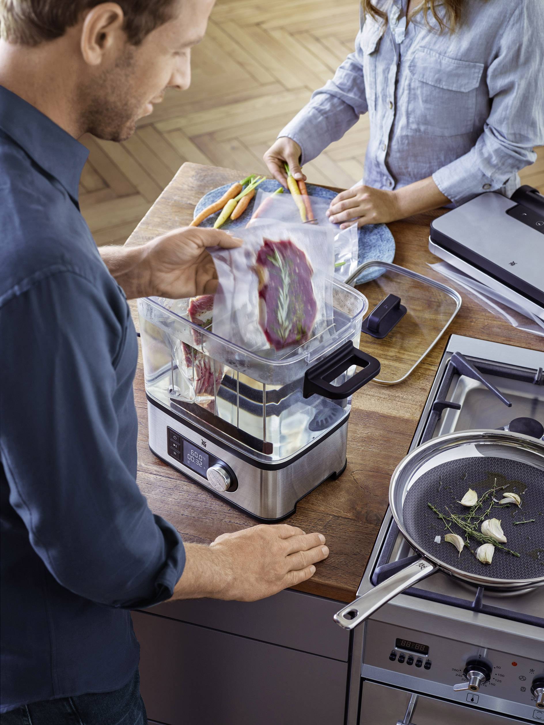 WMF 0415360011 0415360011 Sous Vide Garer Schwarz, Silber