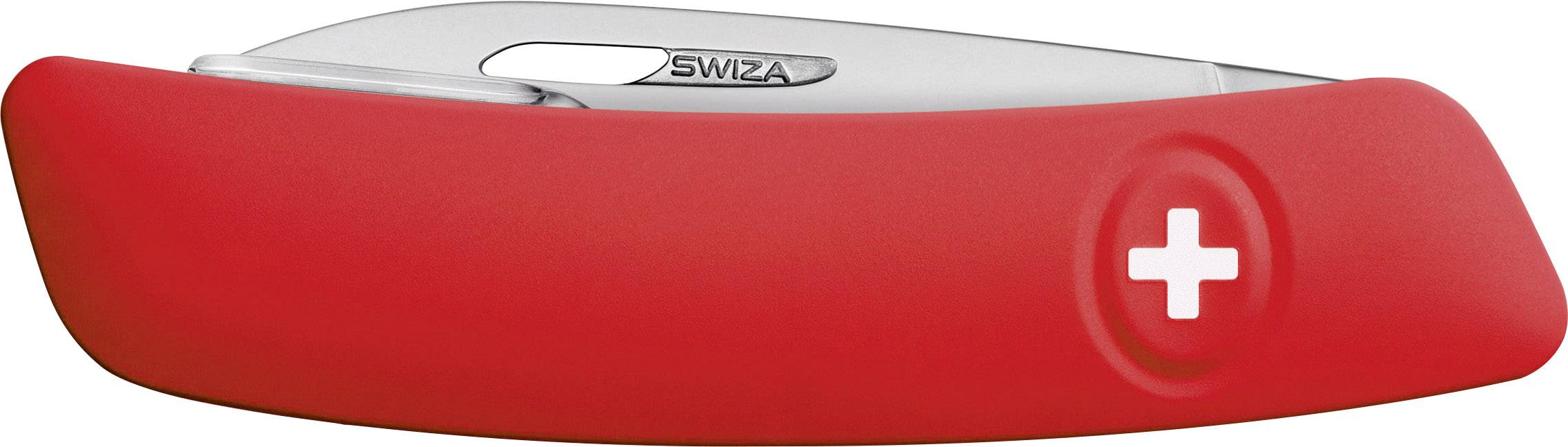 SWIZA D00 KNI.0000.180 Schweizer Taschenmesser mit Soft-Touch Anzahl Funktionen 3 Rot