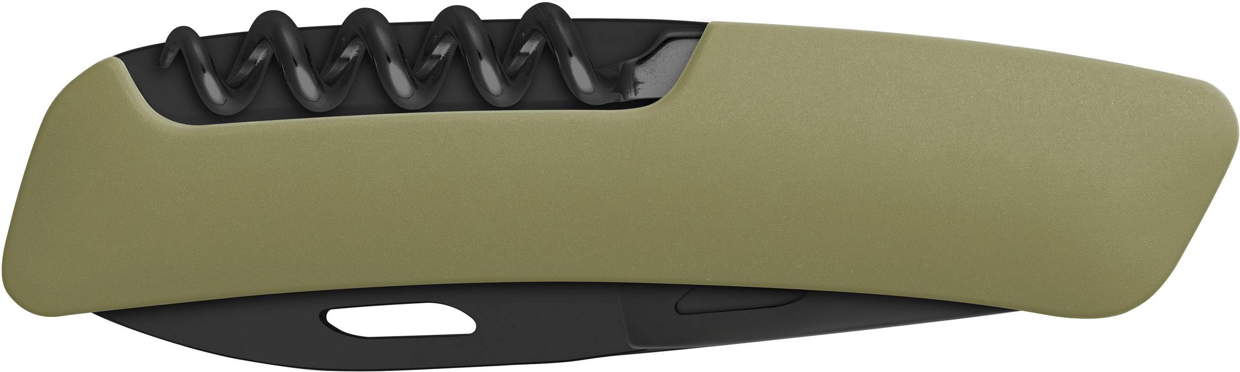 SWIZA D03 AllBlack KNI.0033.1050 Schweizer Taschenmesser mit Soft-Touch Anzahl Funktionen 11 Oliv