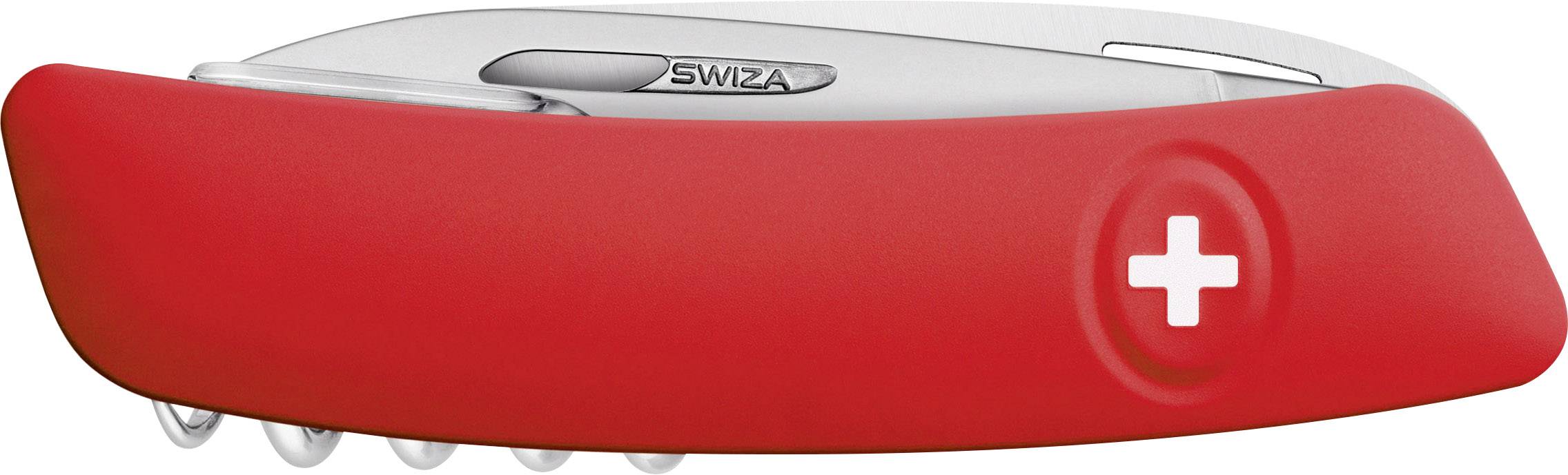 SWIZA TT05 Tick-Tool KNI.0090.1000 Schweizer Taschenmesser mit Soft-Touch Anzahl Funktionen 12 Rot