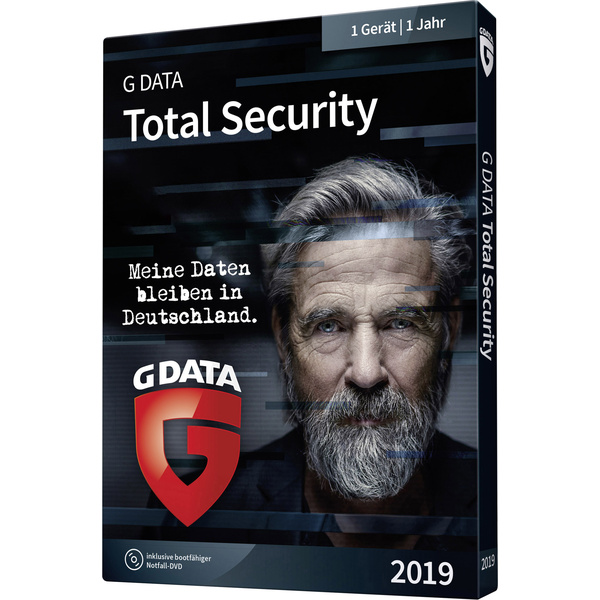 G-Data Total Security 2019 Vollversion, 3 Lizenzen Windows Antivirus, Sicherheits-Software