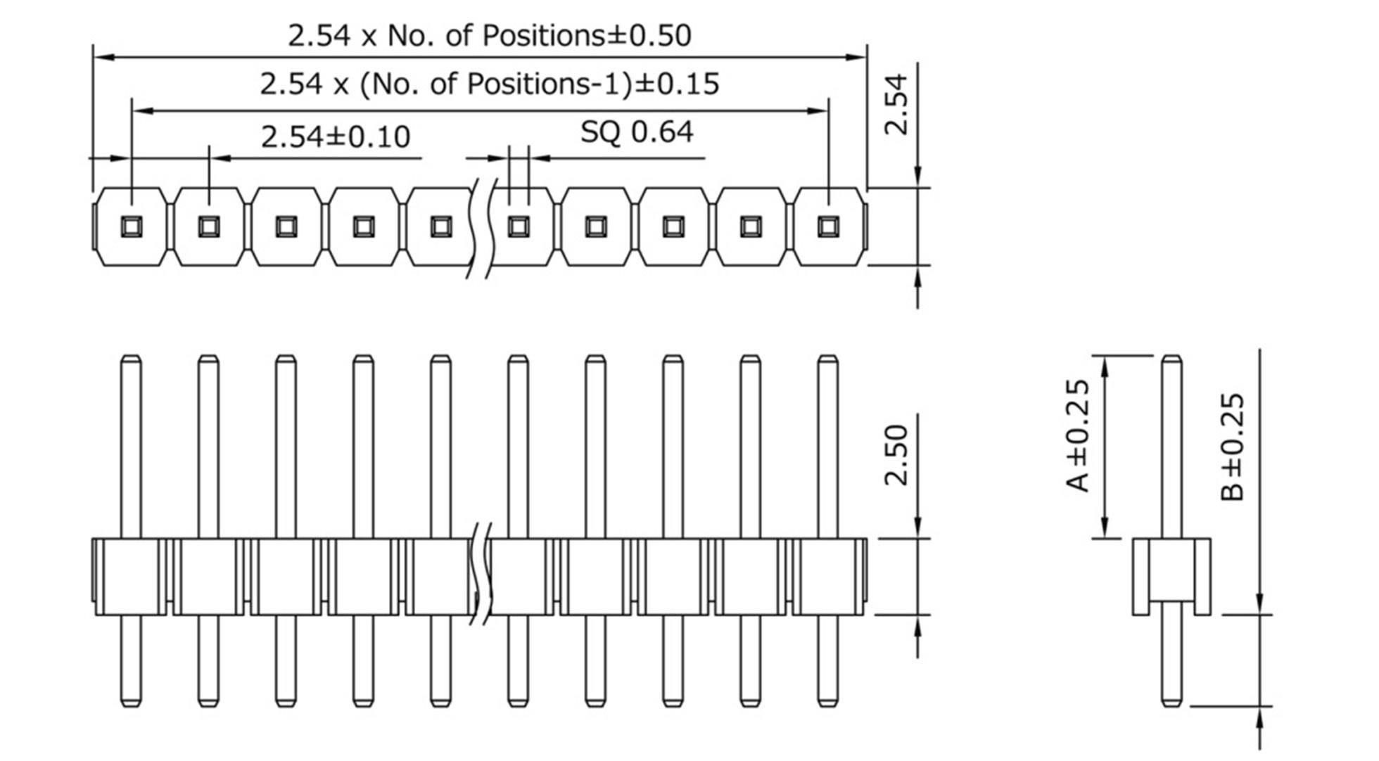 Econ connect Stiftleiste (Standard) Anzahl Reihen: 1 Polzahl je Reihe: 4 SL4G1E