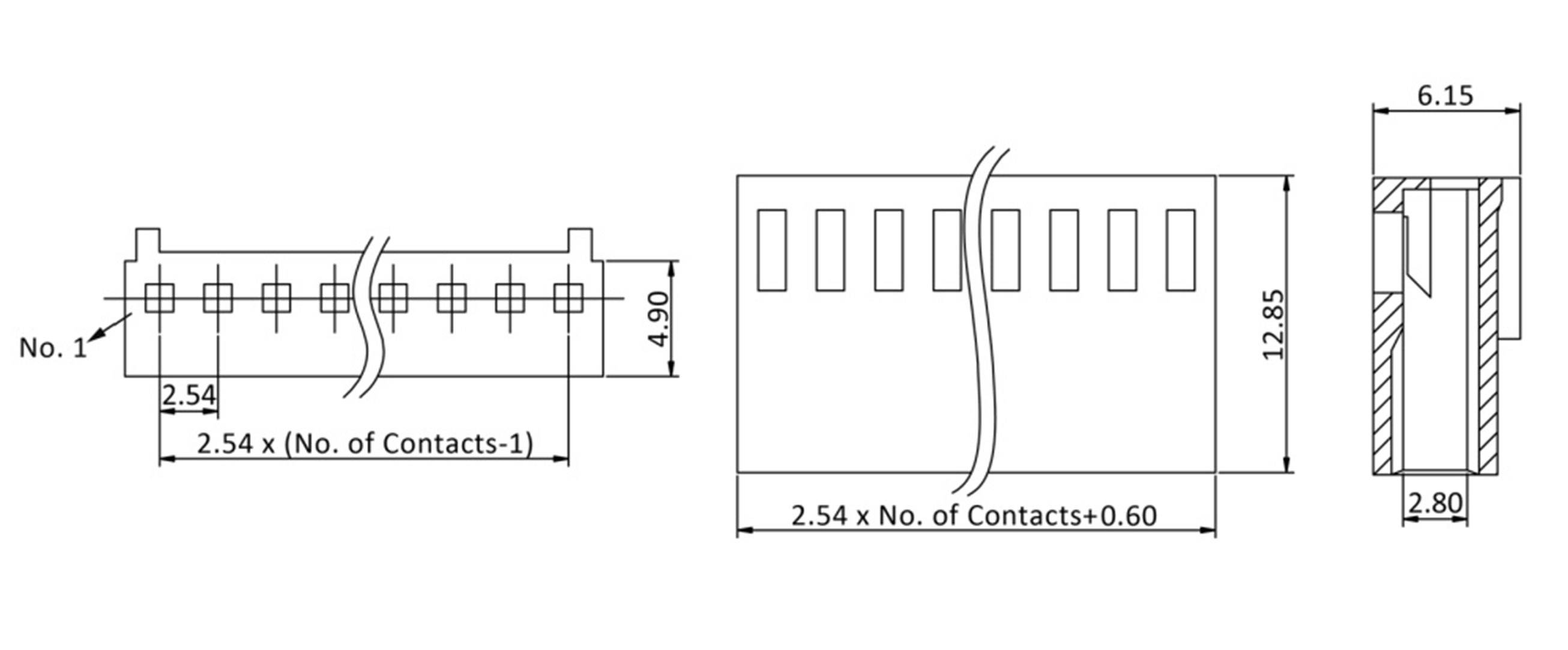 Econ connect Buchsengehäuse-Platine Polzahl Gesamt 8 Rastermaß: 2.54mm CV8 Bulk