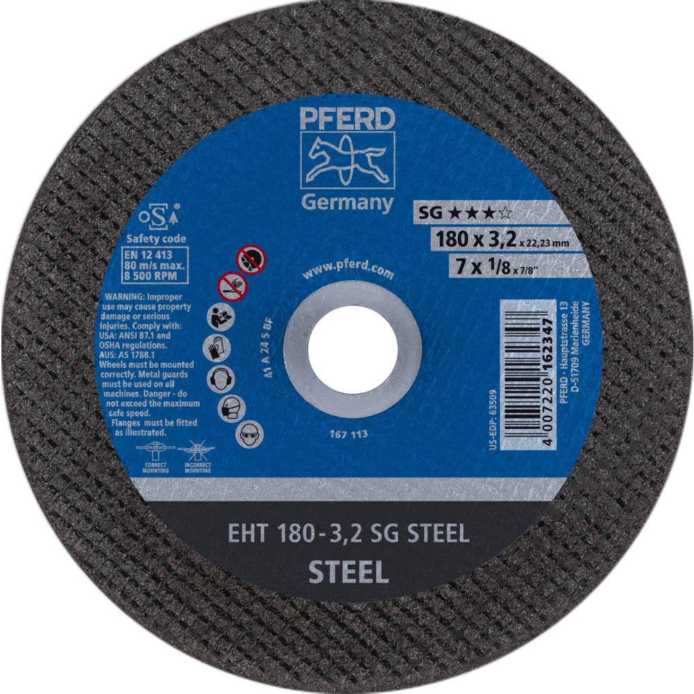 Trennscheibe SG STEEL D180x3,2mm ger.STA Bohr.22,23mm PFERD