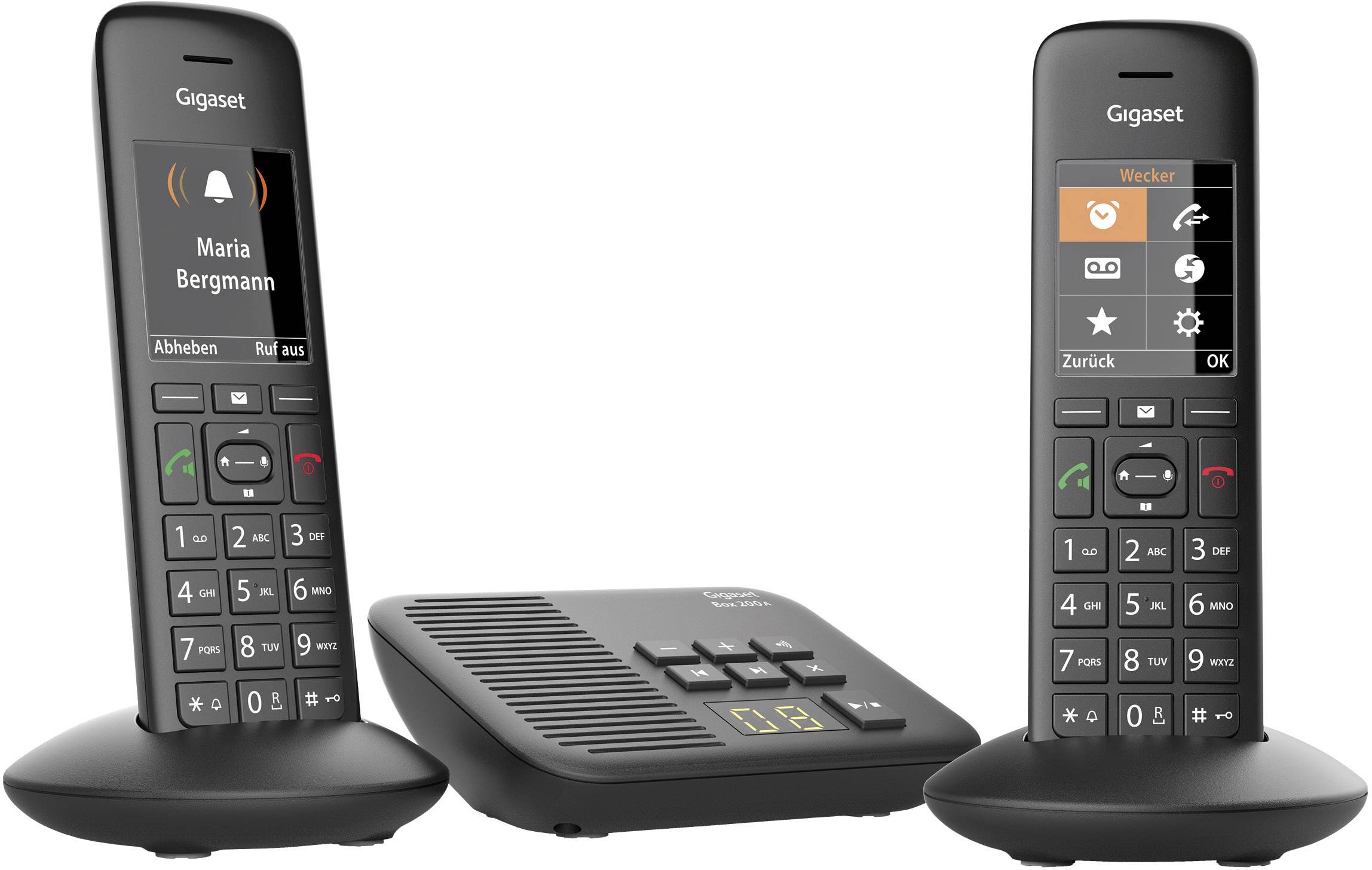Gigaset C570A Duo DECT Bundle Schwarz