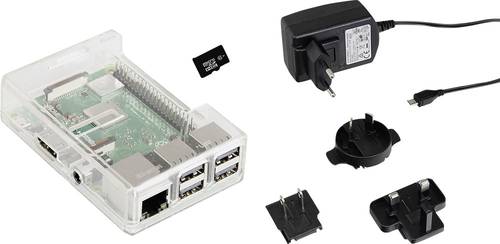 Joy-it Raspberry Pi® 3 B+ 1GB 4 x 1.4GHz inkl. Gehäuse, inkl. Netzteil, inkl. Noobs OS