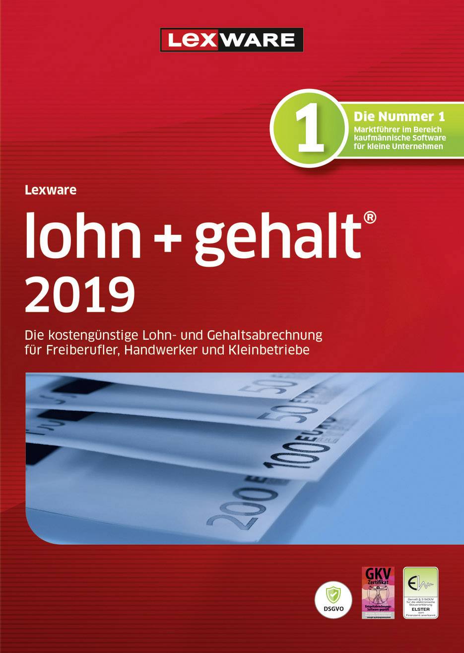 Lexware lohn+gehalt 2019 Vollversion, 1 Lizenz Finanz-Software