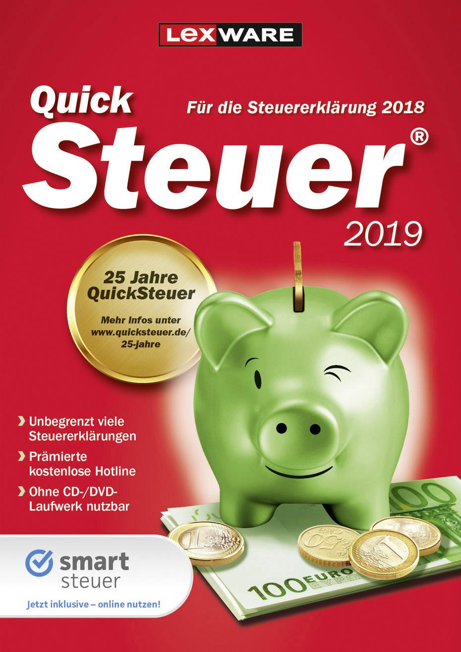Lexware QuickSteuer 2019 Vollversion, 1 Lizenz Windows Steuer-Software