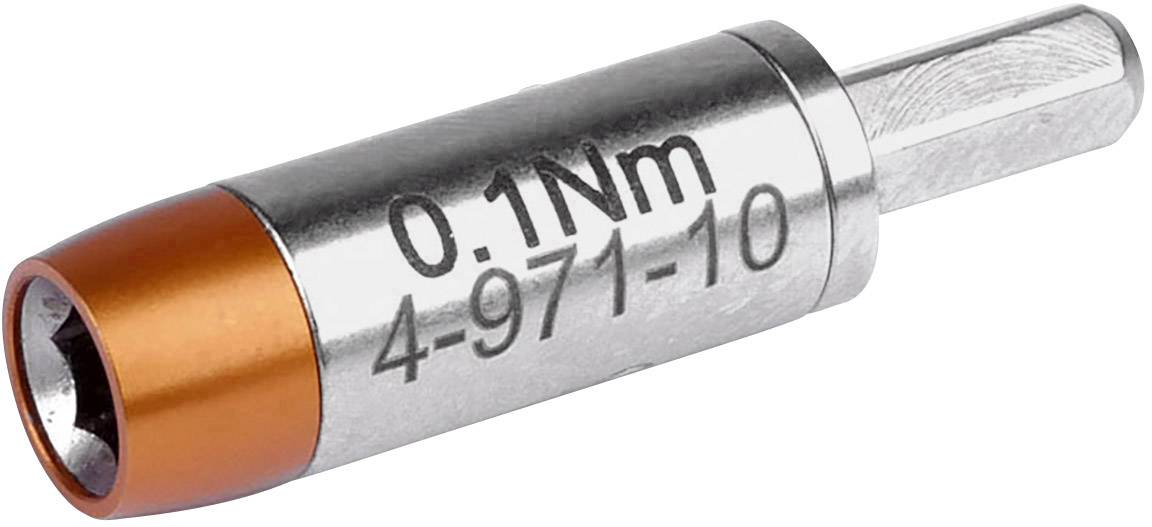 Ein Drehmomentschlüssel mit der Aufschrift '0.1Nm 4-971-10', verwendet für das präzise Anziehen von Schrauben und Muttern.