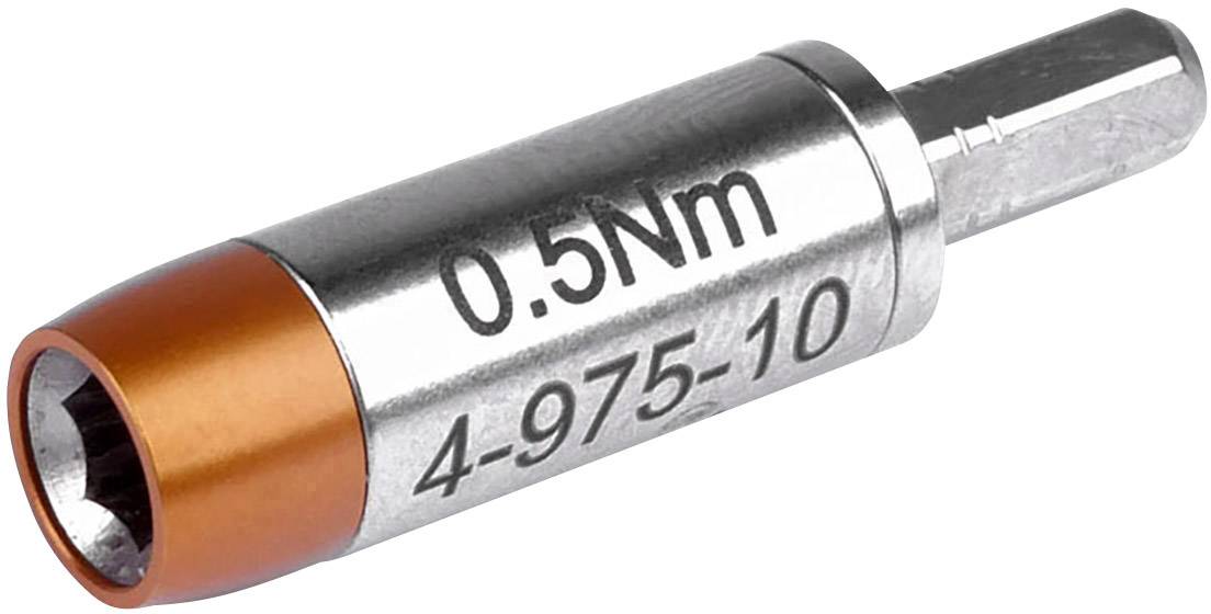 Drehmomentschlüsselaufsatz mit orangefarbener Spitze, Beschriftung '0.5Nm 4-975-10', zur präzisen Kontrolle des Anzugsmoments.