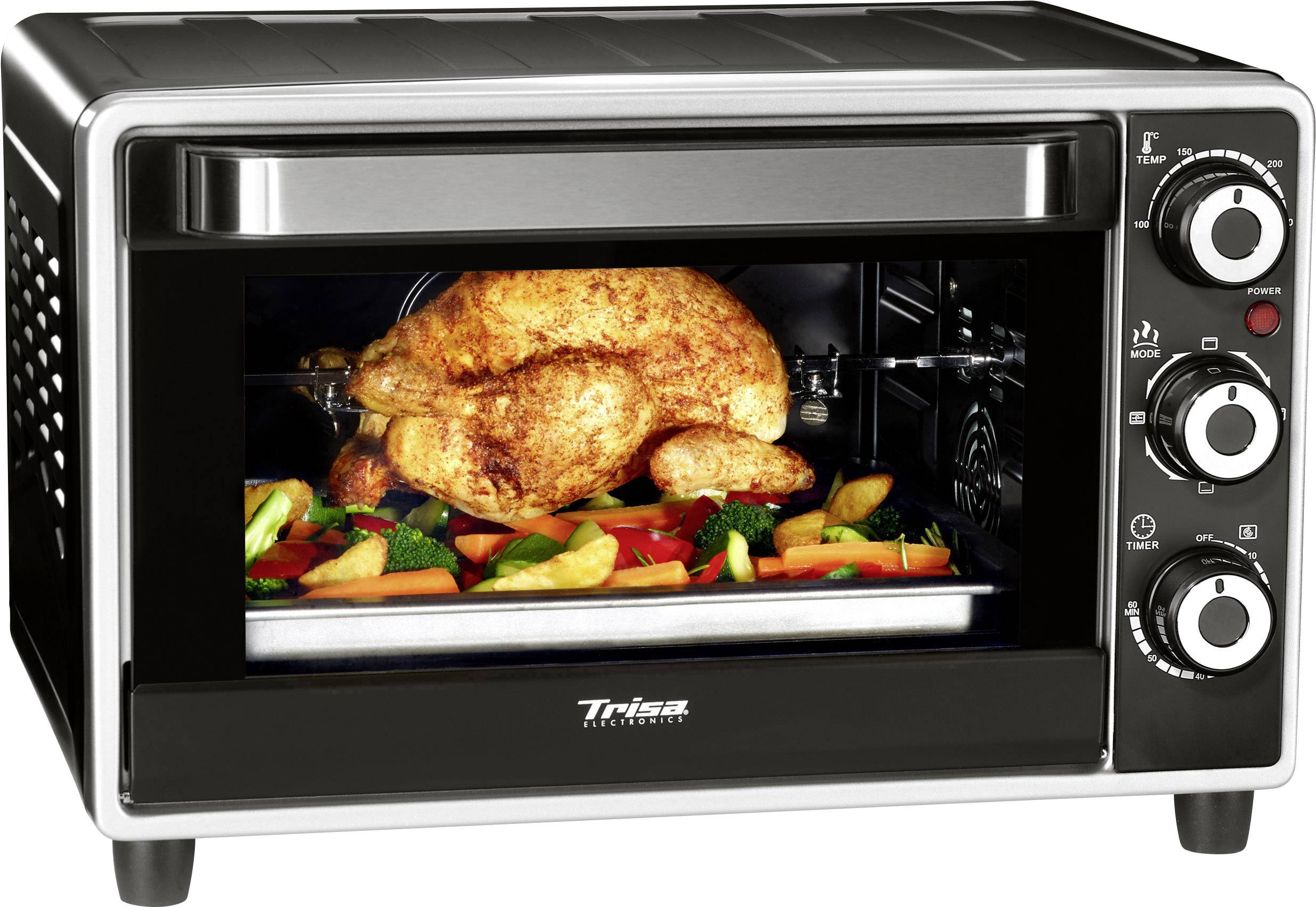 Trisa Forno Gusto Minibackofen mit Grillspieß 23 l