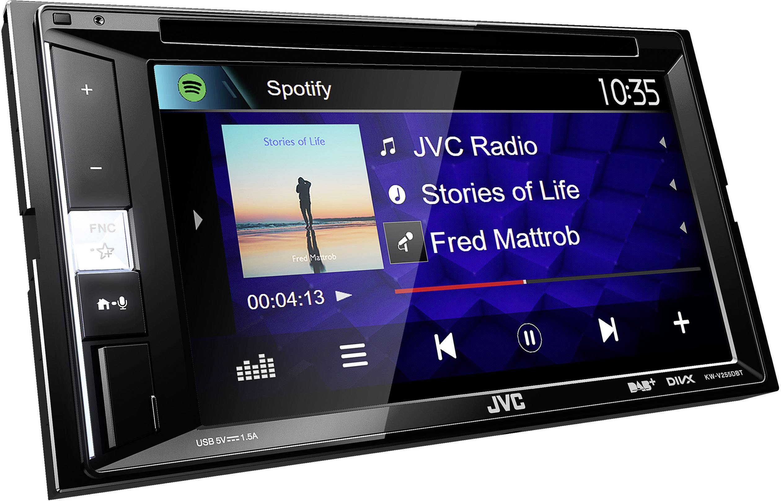 JVC KW-V255DBT Doppel-DIN Moniceiver Anschluss für Lenkradfernbedienung, Anschluss für Rückfahrkamera
